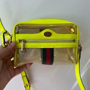 Gucci ophidia neon green bag